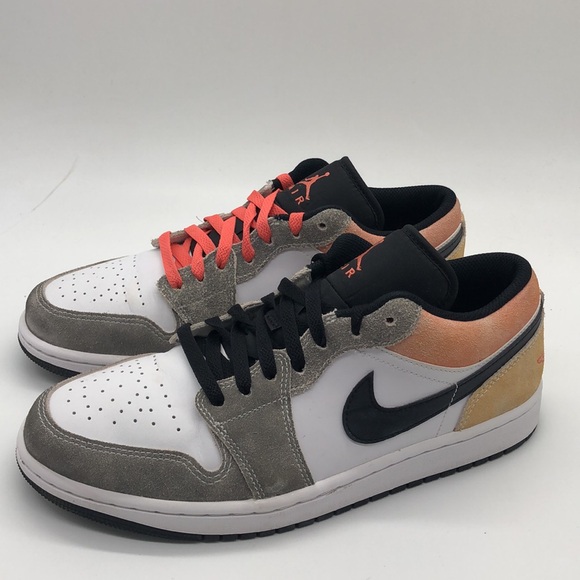 USED Men’s Nike Air Jordan 1 Low SE 'Flight Club' Black Ember DX4334-008 No Box - Picture 4 of 7